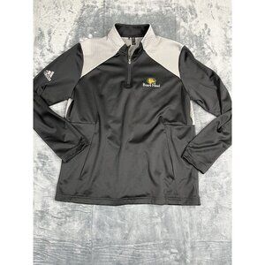 Adidas Boars Head Mens Black & Gray Quarter-Zip Pullover Sweatshirt Size Large